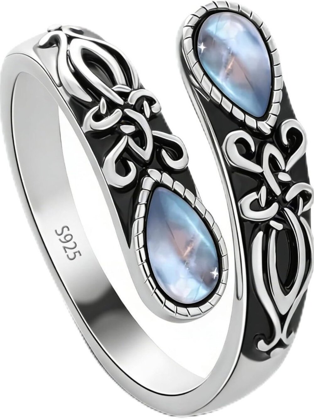 Vintage Boho 925 Sterling Silver Adjustable Spoon Ring - Handmade